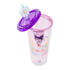 Hello Kitty and Friends 24 oz Floral Travel Tumbler with Straw
