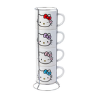 Hello Kitty Winking Hearts 5-Piece Ceramic Mug Stack