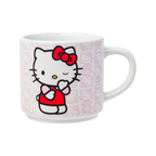 Hello Kitty Expressions 4 Piece Ceramic Mug Stack With Rack