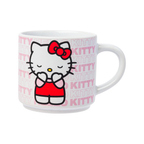 Hello Kitty Expressions 4 Piece Ceramic Mug Stack With Rack
