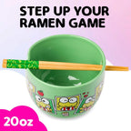 Keroppi Ceramic Ramen Bowl and Chopstick Set, Snap Shots