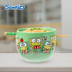 Keroppi Ceramic Ramen Bowl and Chopstick Set, Snap Shots