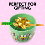 Keroppi Ceramic Ramen Bowl and Chopstick Set, Snap Shots