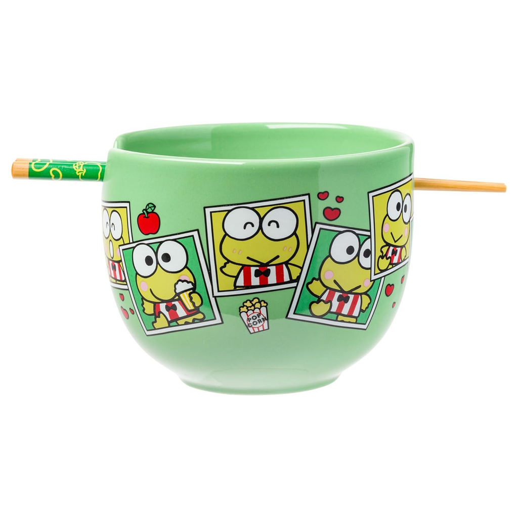 Keroppi Ceramic Ramen Bowl and Chopstick Set (Snap Shots)