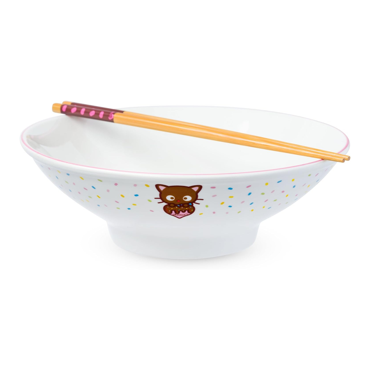Chococat Ceramic Noodle Bowl and Chopstick Set (Sprinkles)