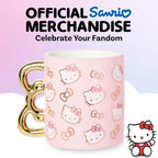 Hello Kitty Sculpted Bow Ceramic Mug, Pink and Gold