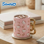 Hello Kitty Sculpted Bow Ceramic Mug, Pink and Gold