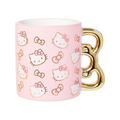 Hello Kitty Sculpted Bow Ceramic Mug (Pink & Gold)