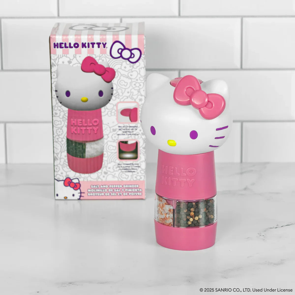 Hello Kitty One-Touch Electric Salt and Pepper Grinder