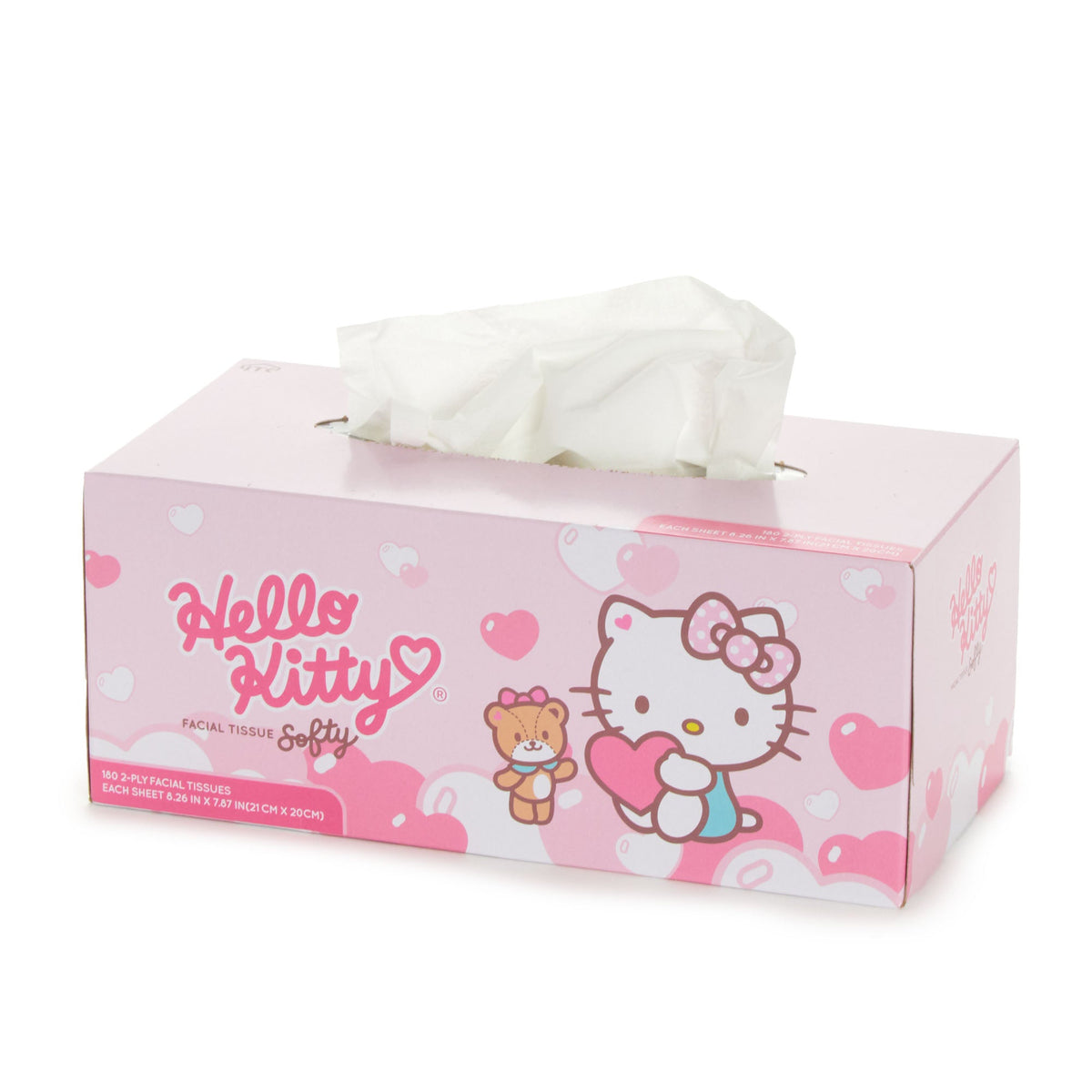 Hello Kitty Softly Facial 2 Ply Tissue Boxes, Pack Of 3