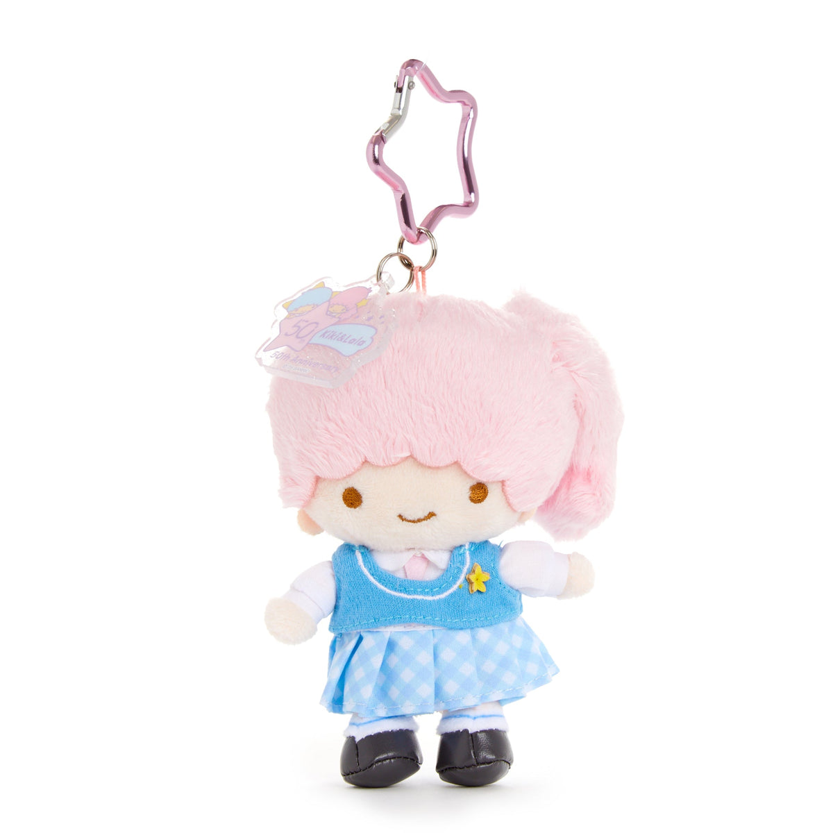 LittleTwinStars Lala Uniform Check Plush Mascot Keychains (50th Anniversary Series)