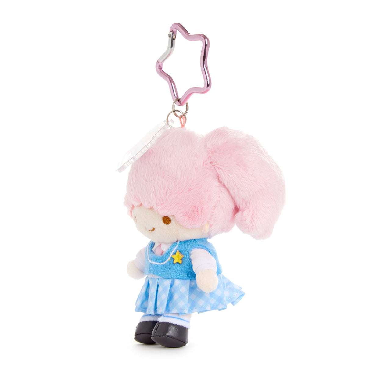 LittleTwinStars Lala Uniform Check Plush Mascot Keychain, 50th Anniversary