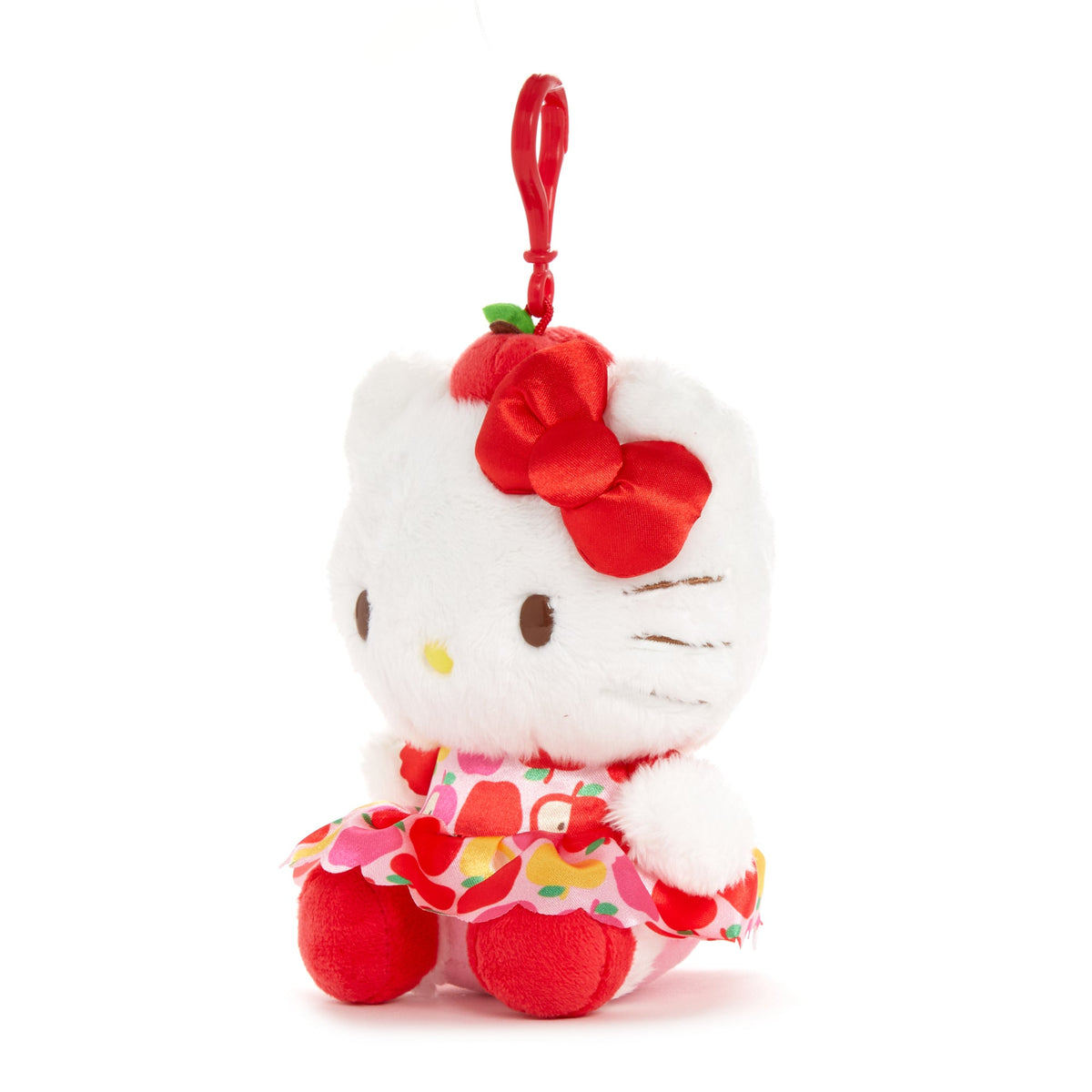 Hello Kitty Plush Mascot Clip, 5 Apples Tall Series