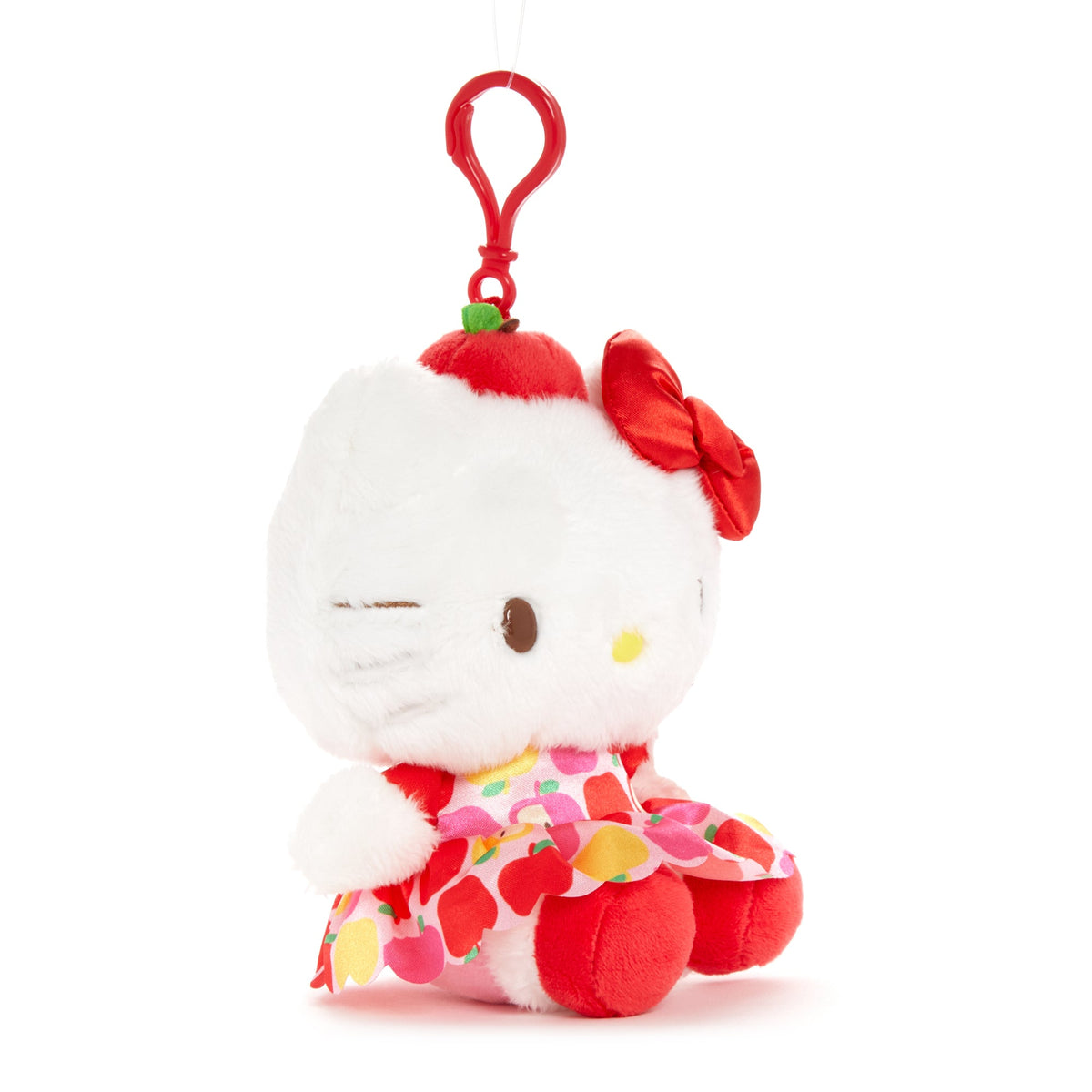 Hello Kitty Plush Mascot Clip, 5 Apples Tall Series
