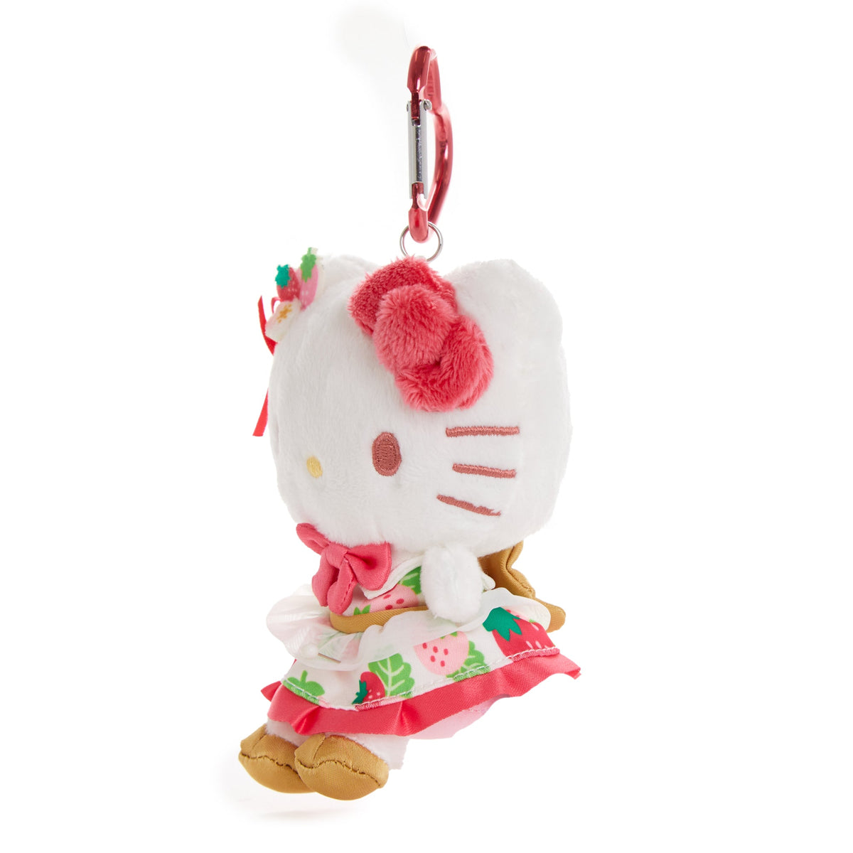 Hello Kitty Plush Mascot Keychain, Strawberry News 50th Anniversary