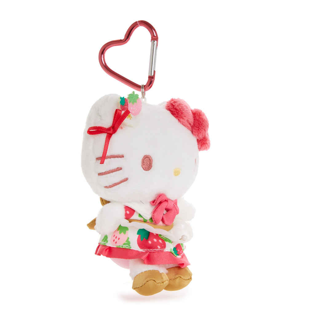 Hello Kitty Plush Mascot Keychain, Strawberry News 50th Anniversary