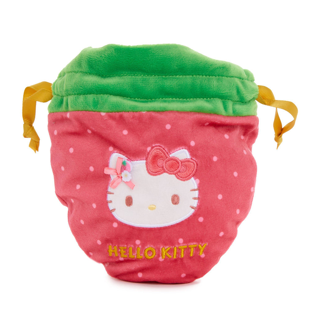 Hello Kitty Drawstring Pouch, Strawberry News 50th Anniversary