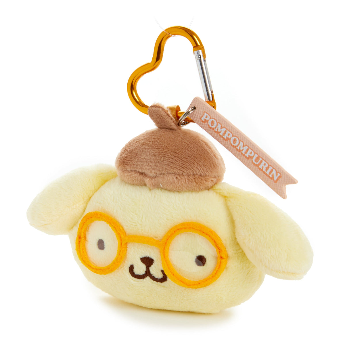 Pompompurin Glasses Series Plush Mascot Keychain