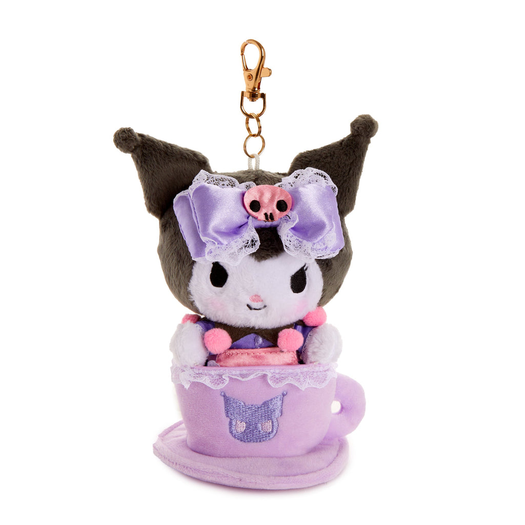 Kuromi Soft Mascot Plush Keychain, Cafe Series