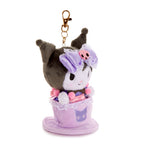 Kuromi Soft Mascot Plush Keychain, Cafe Series