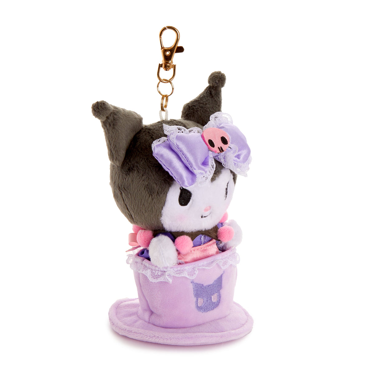 Kuromi Soft Mascot Plush Keychain, Cafe Series