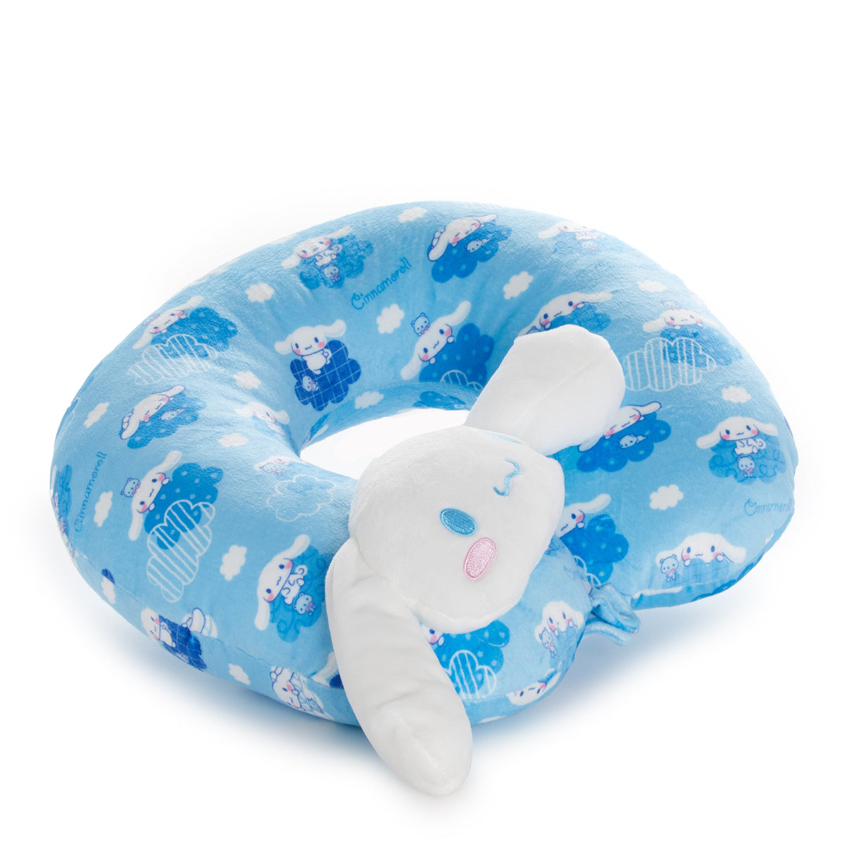 Cinnamoroll Sky Blue Travel Neck Pillow With Hanging Loop