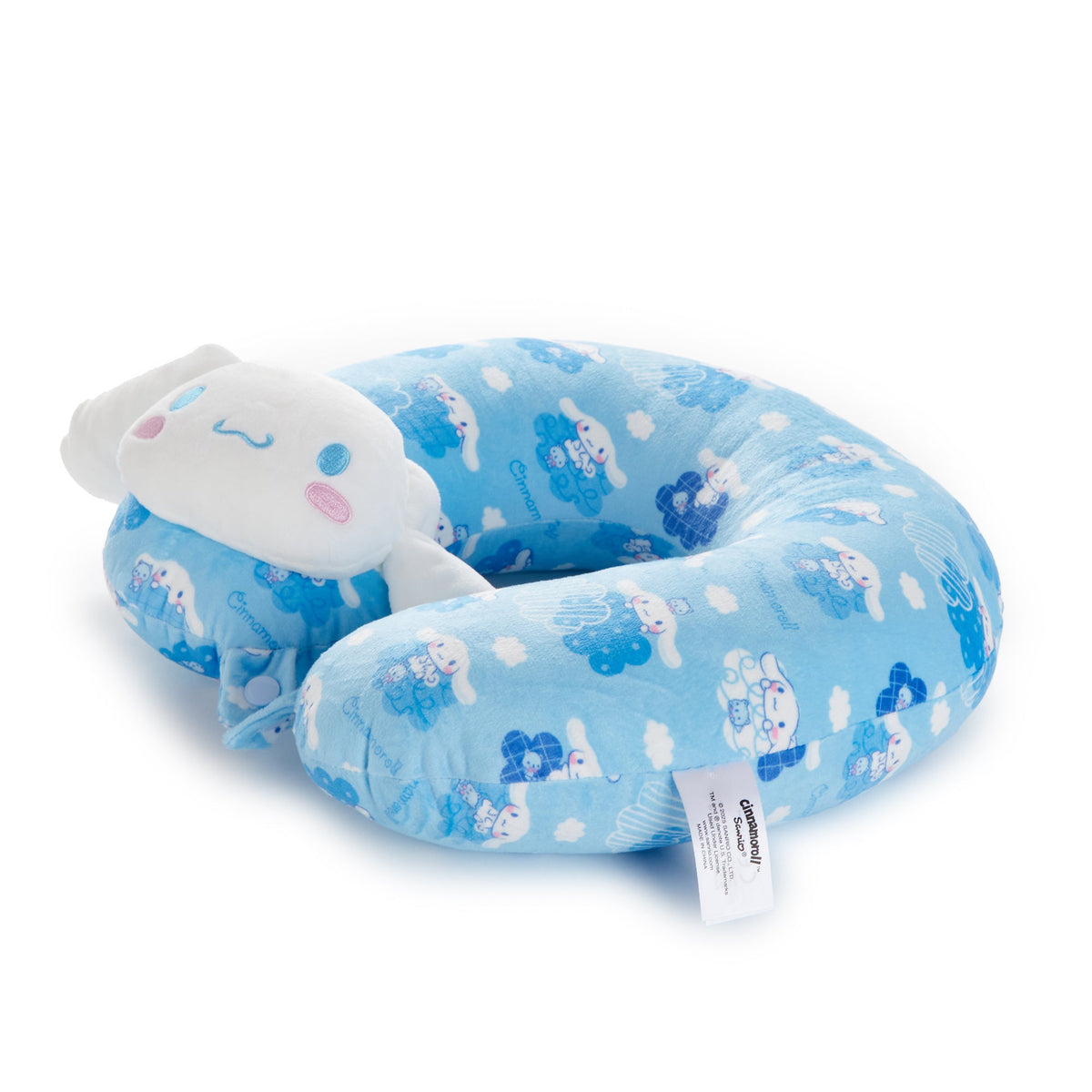 Cinnamoroll Sky Blue Travel Neck Pillow With Hanging Loop