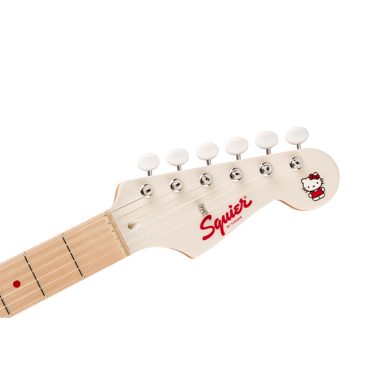 Hello Kitty Fender White Stratocaster Electric Guitar