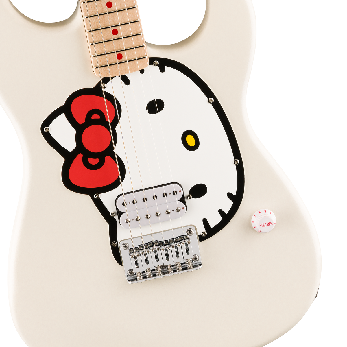 Hello Kitty Fender White Stratocaster Electric Guitar