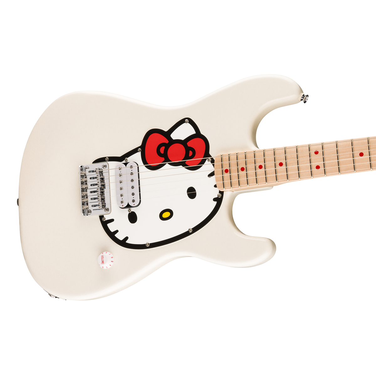 Hello Kitty Fender White Stratocaster Electric Guitar