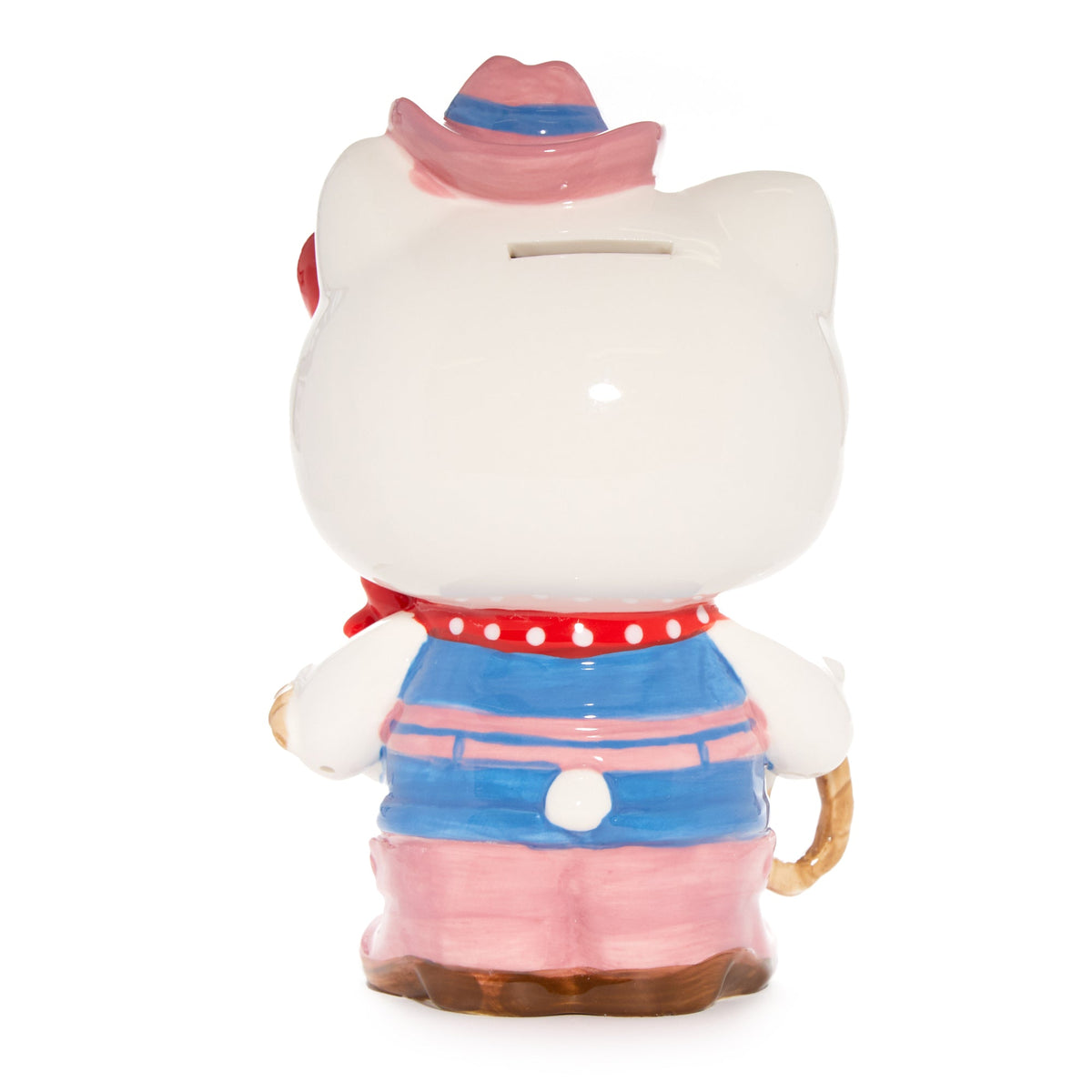 Hello Kitty Cowgirl Hand-Painted Ceramic Coin Bank