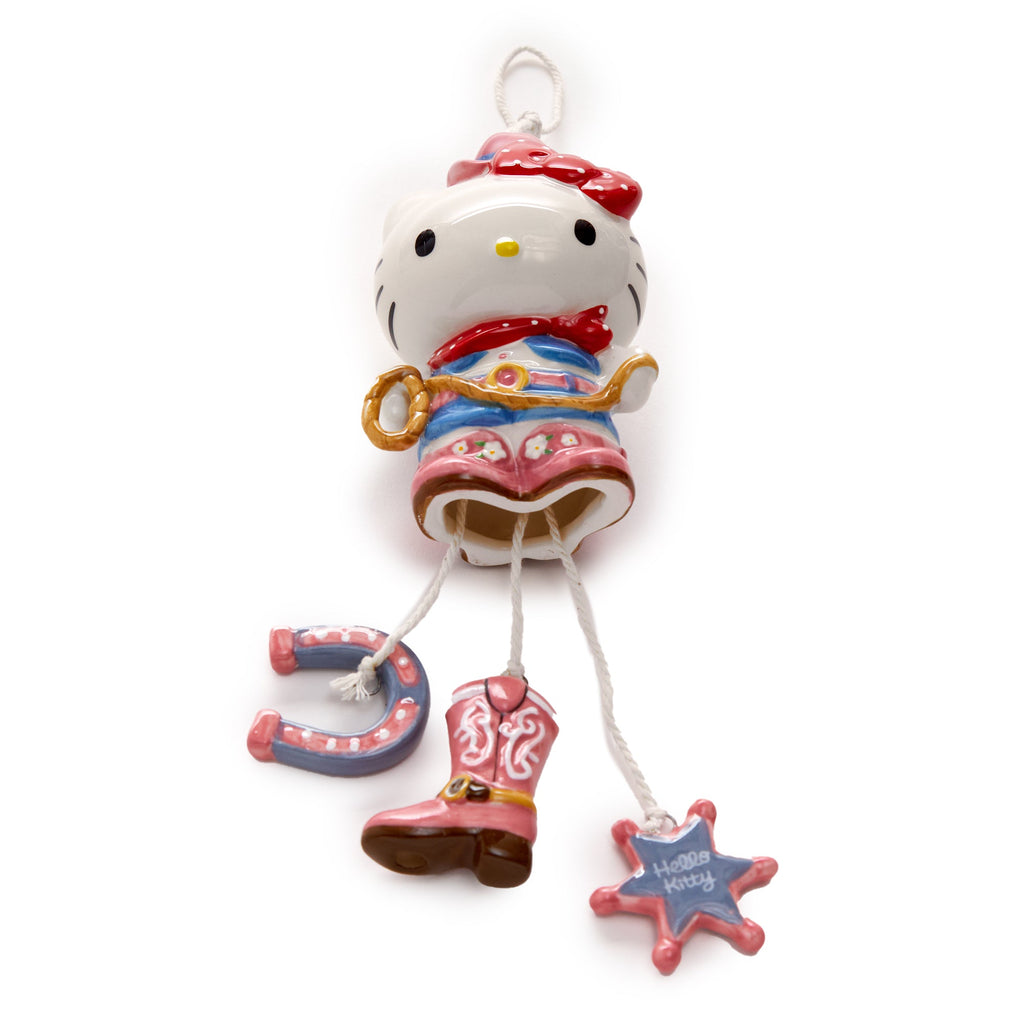 Hello Kitty Cowgirl Hand-Painted Ceramic Wind Chime
