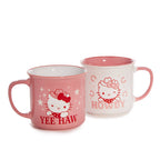 Hello Kitty Lone Star Hand-Painted Ceramic Mug Set of 2