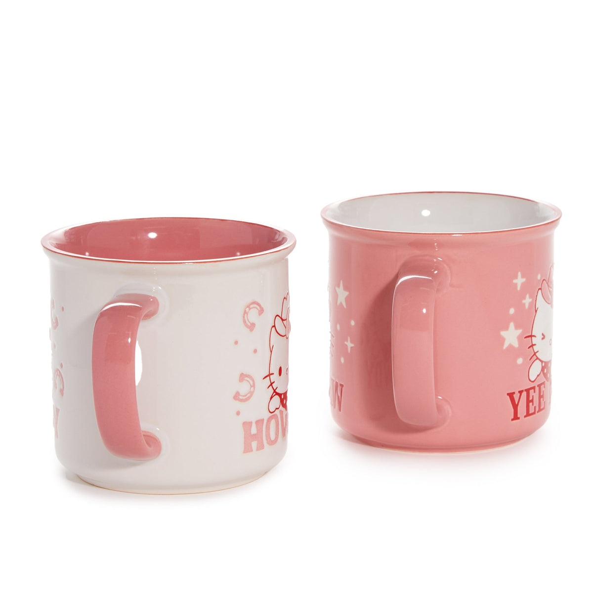 Hello Kitty Lone Star Hand-Painted Ceramic Mug Set of 2