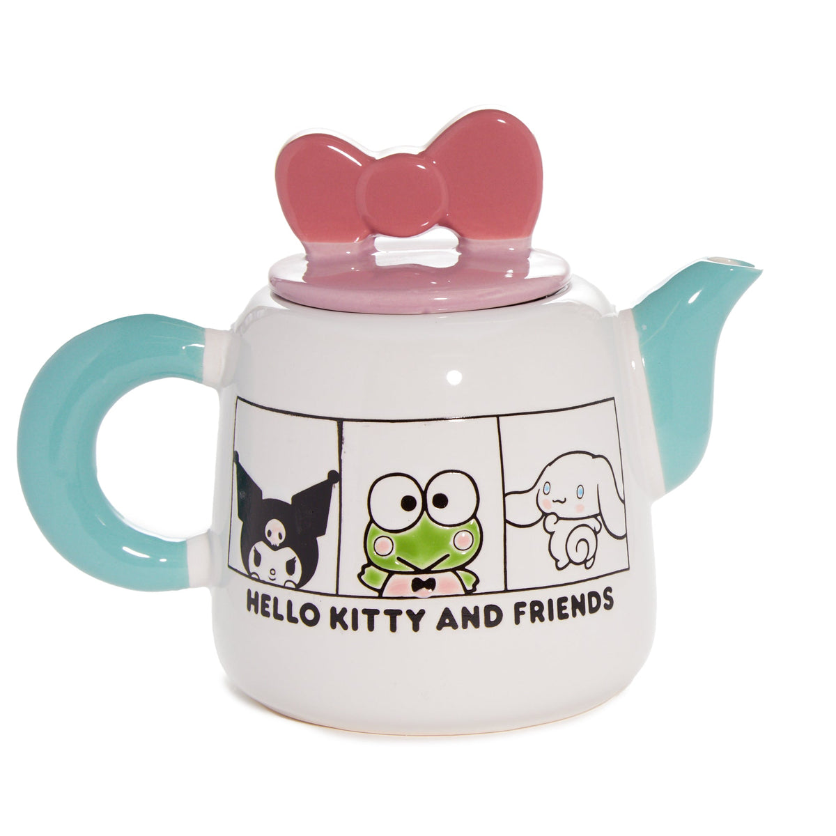 Hello Kitty and Friends Hand-Painted Ceramic Grid Teapot