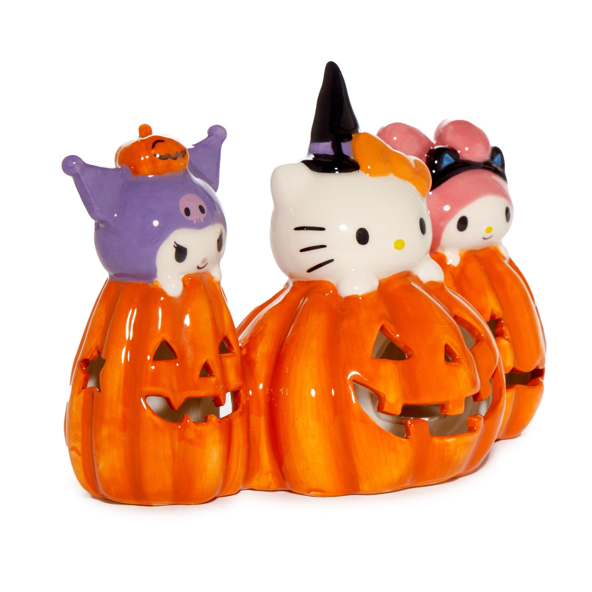Hello Kitty and Friends Carved Pumpkin Ceramic Candle House