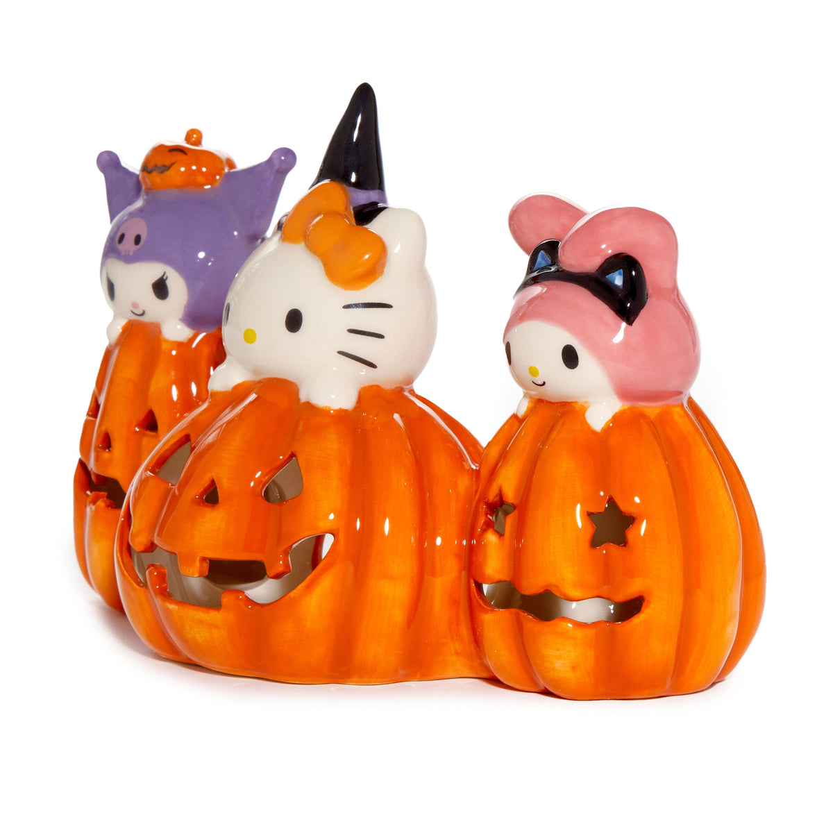 Hello Kitty and Friends Carved Pumpkin Ceramic Candle House