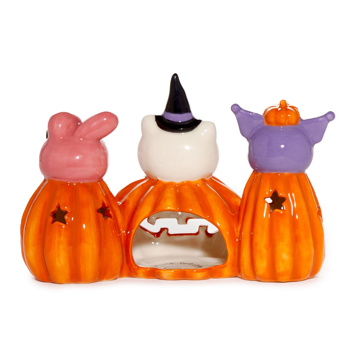 Hello Kitty and Friends Carved Pumpkin Ceramic Candle House