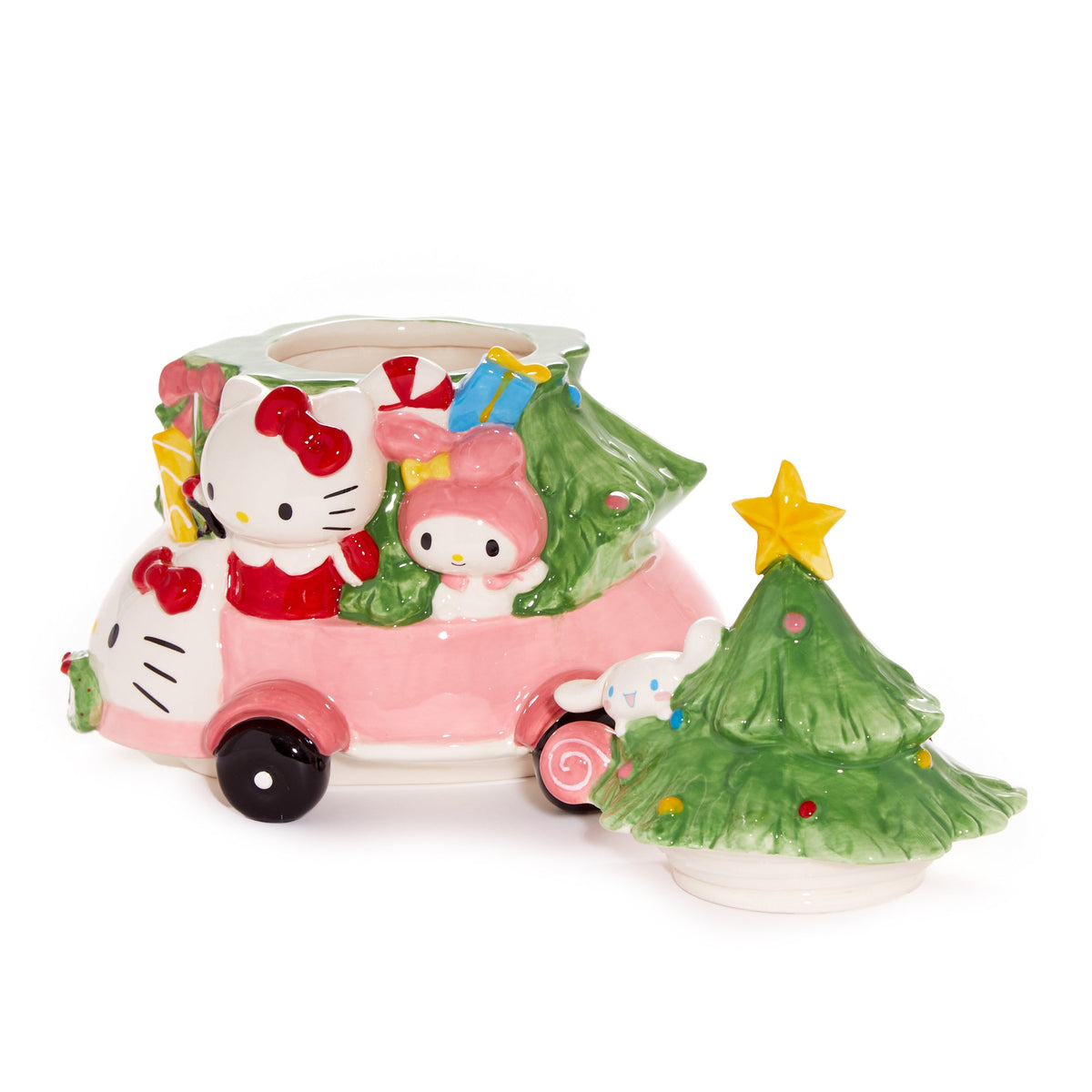Hello Kitty and Friends Holiday Hand-Painted Ceramic Joy Ride Cookie Jar
