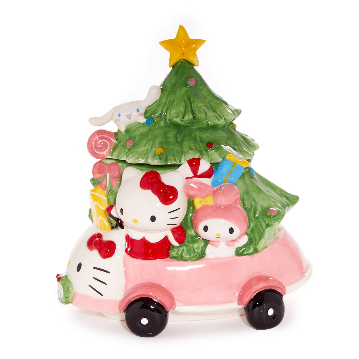 Hello Kitty and Friends Holiday Hand-Painted Ceramic Joy Ride Cookie Jar