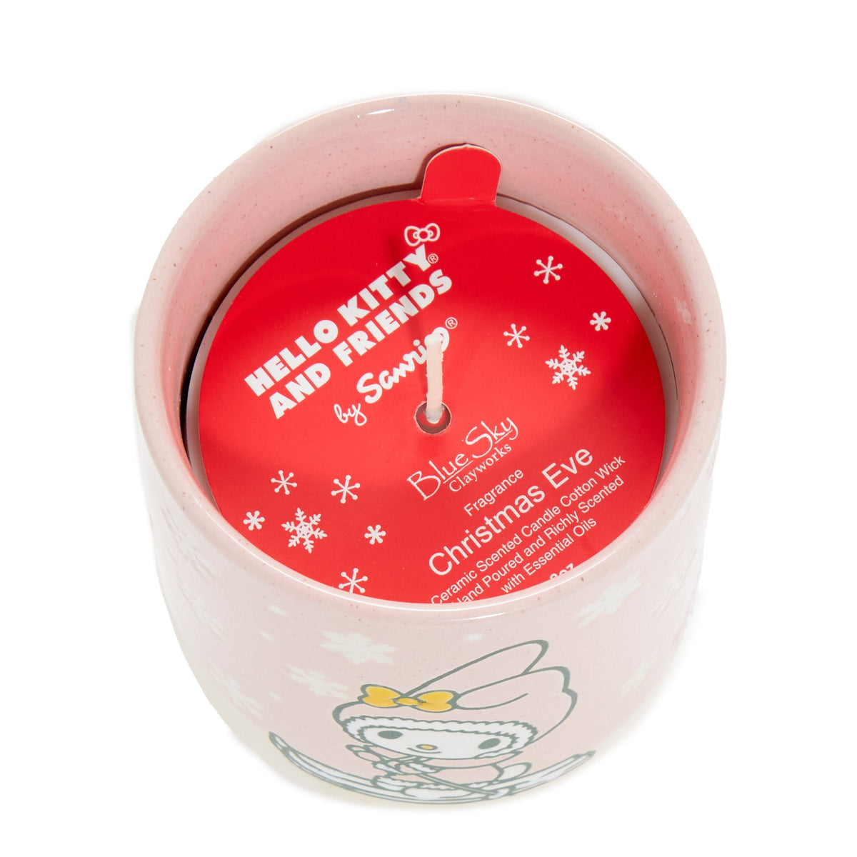 My Melody Holiday Ski Ceramic Candle, Christmas Eve Scent