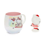 Hello Kitty Holiday Ski Hand-Painted Ceramic Mug and Figurine Set