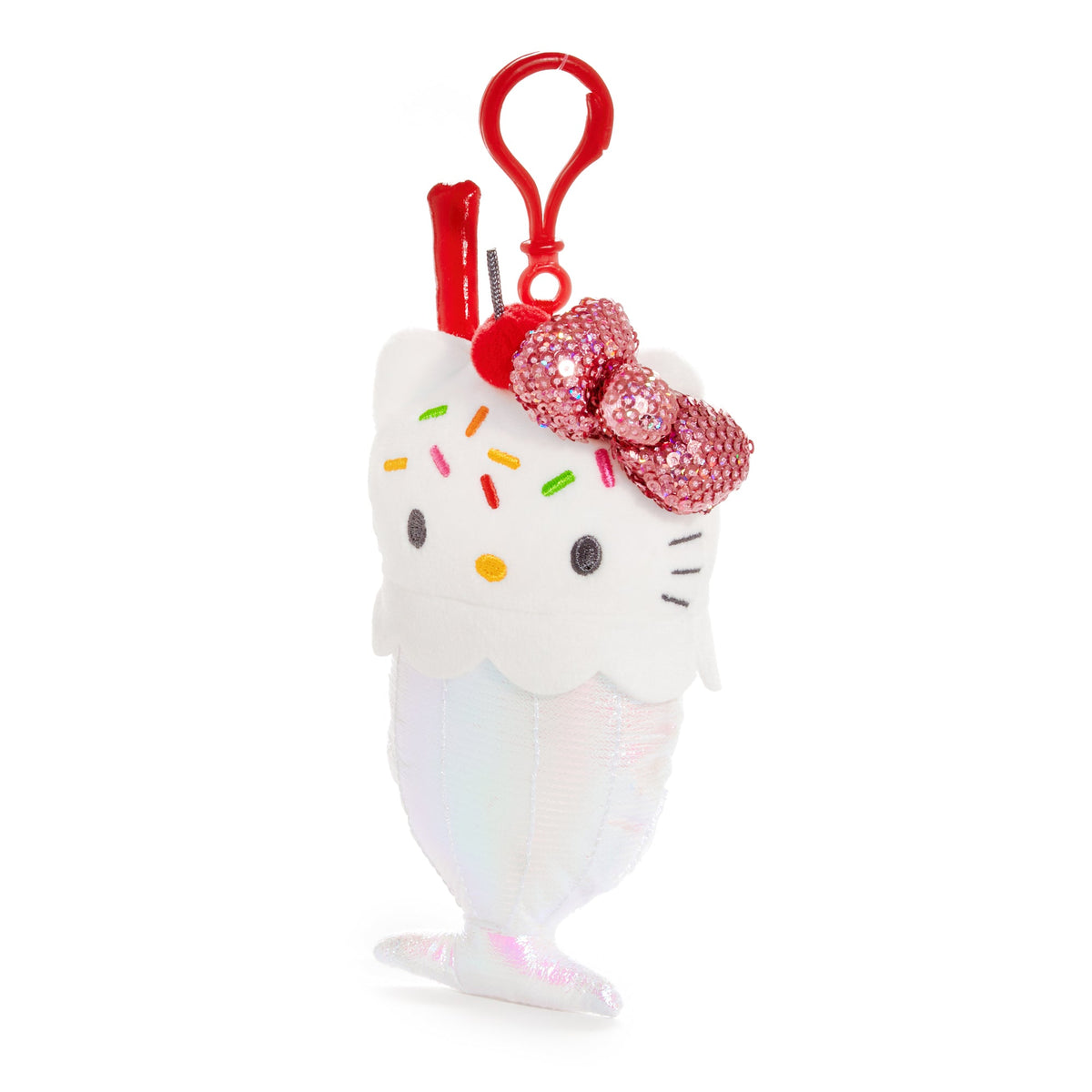 Hello Kitty Classic Carhop Milkshake Plush Mascot Clip