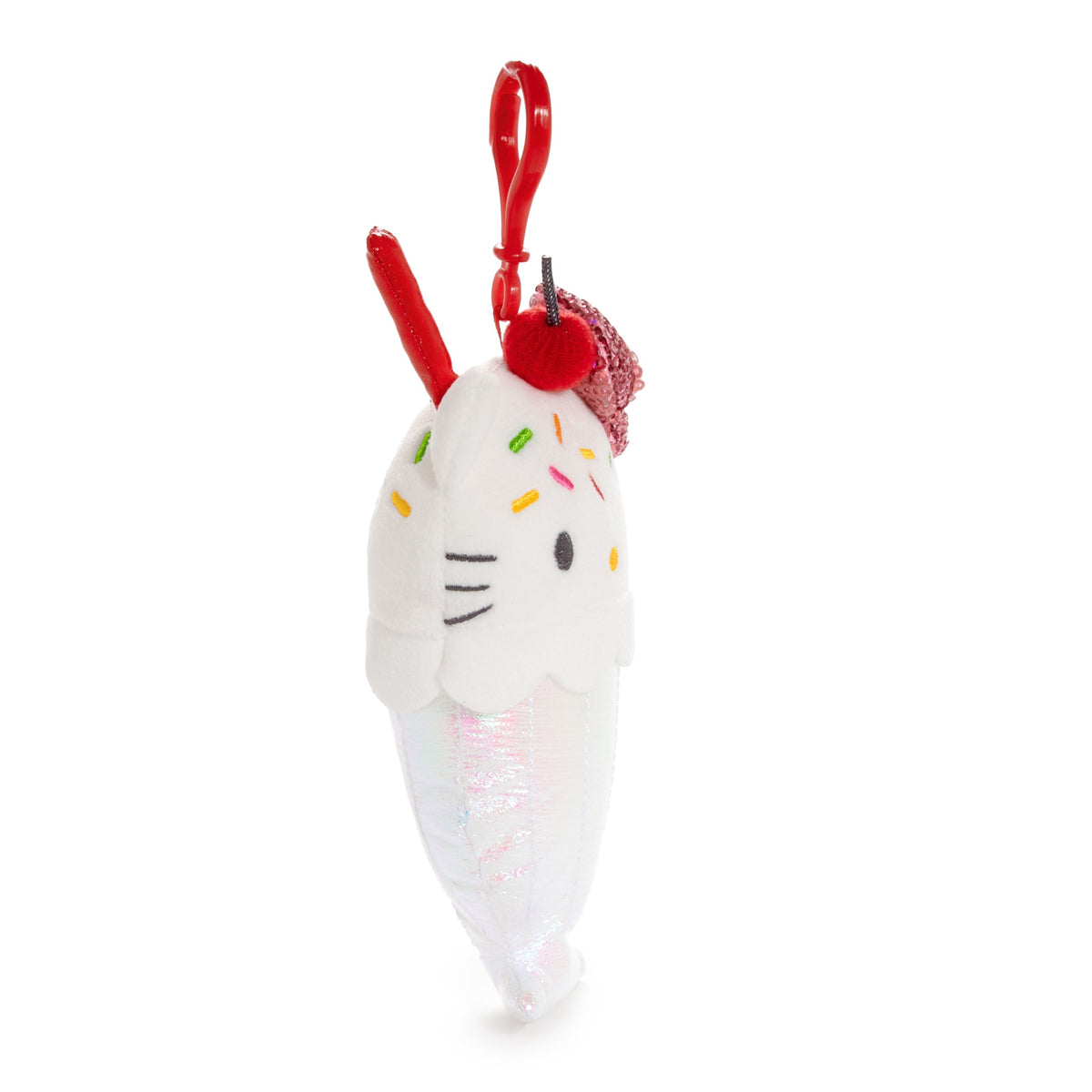 Hello Kitty Classic Carhop Milkshake Plush Mascot Clip