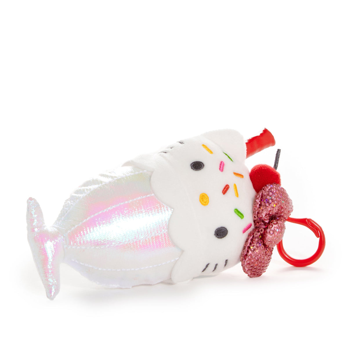 Hello Kitty Classic Carhop Milkshake Plush Mascot Clip