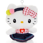 Hello Kitty Retro Denim Plush Mascot Clip