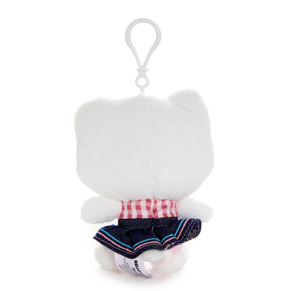 Hello Kitty Retro Denim Plush Mascot Clip