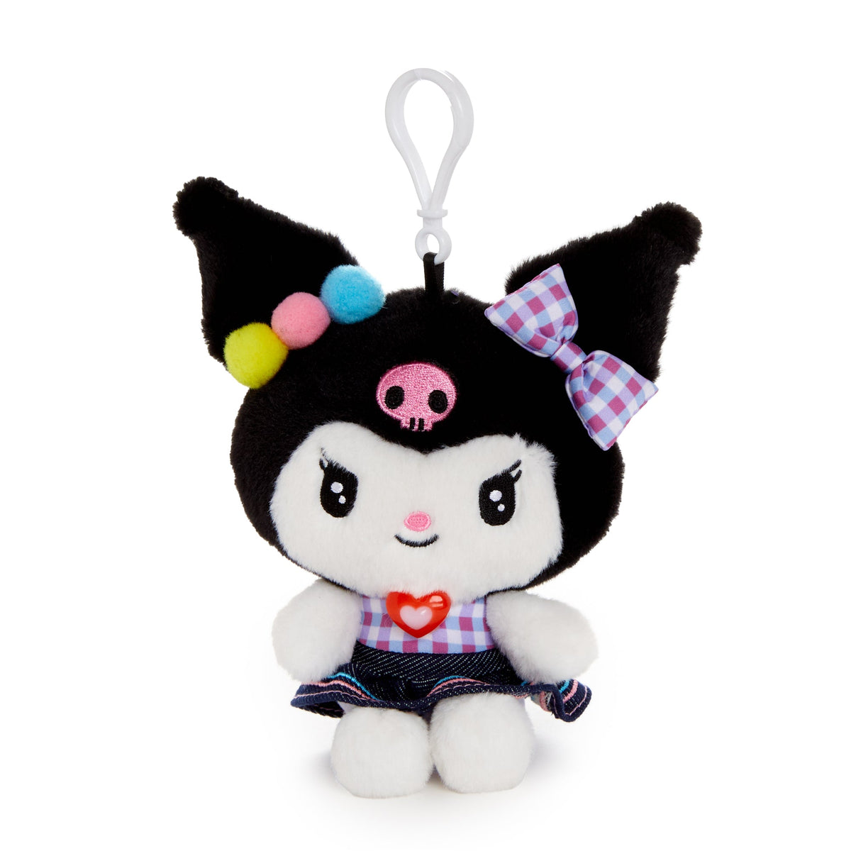 Kuromi Retro Denim Plush Mascot Clip