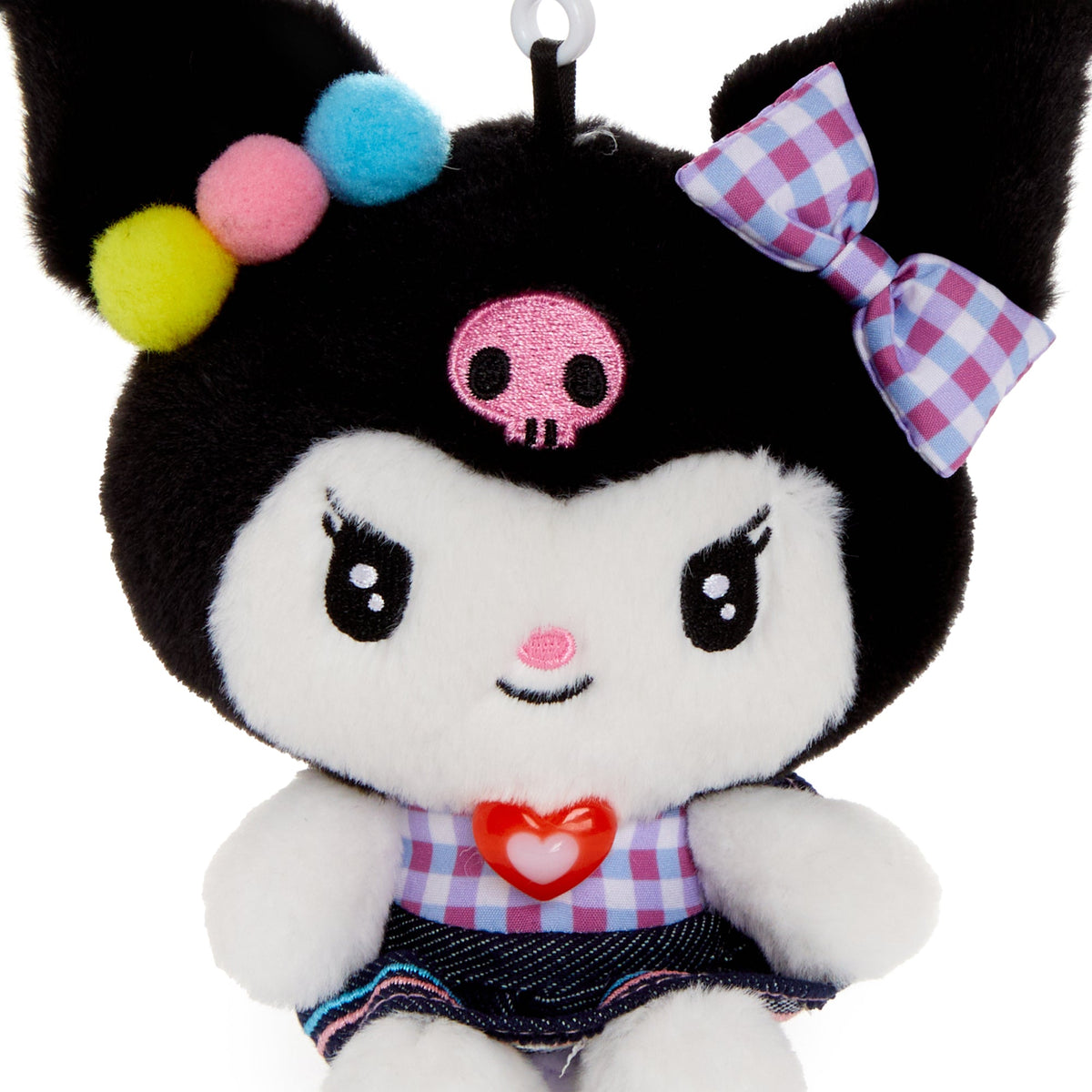Kuromi Retro Denim Plush Mascot Clip
