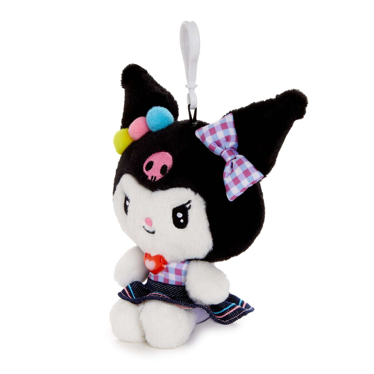 Kuromi Retro Denim Plush Mascot Clip